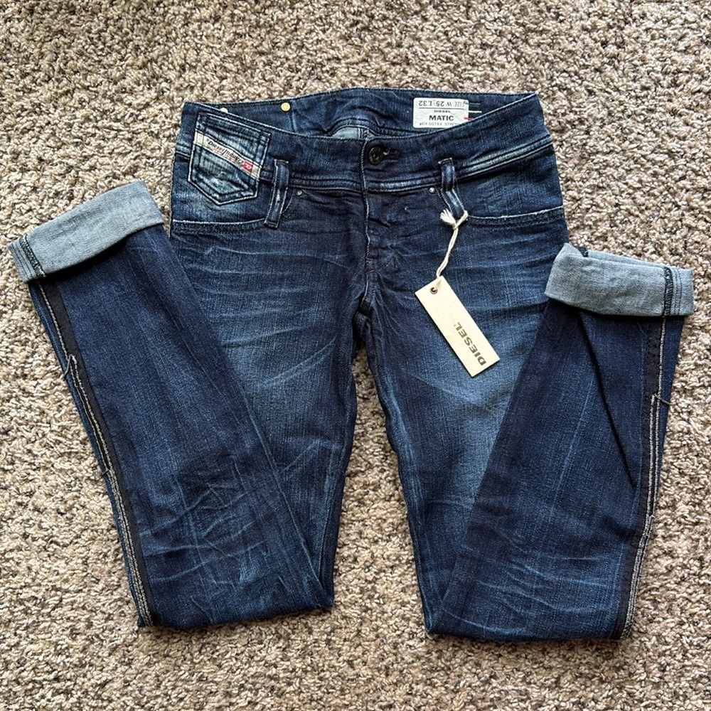 Diesel Low Rise Straight Leg Jeans